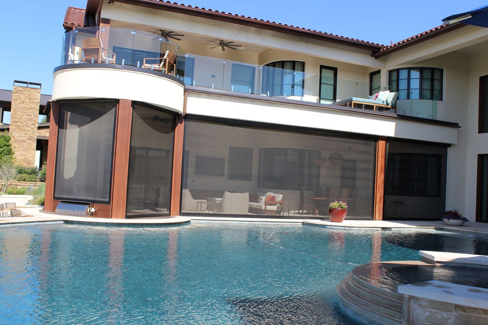 Retractable Solar Screens for New Construction Houses Dallas New